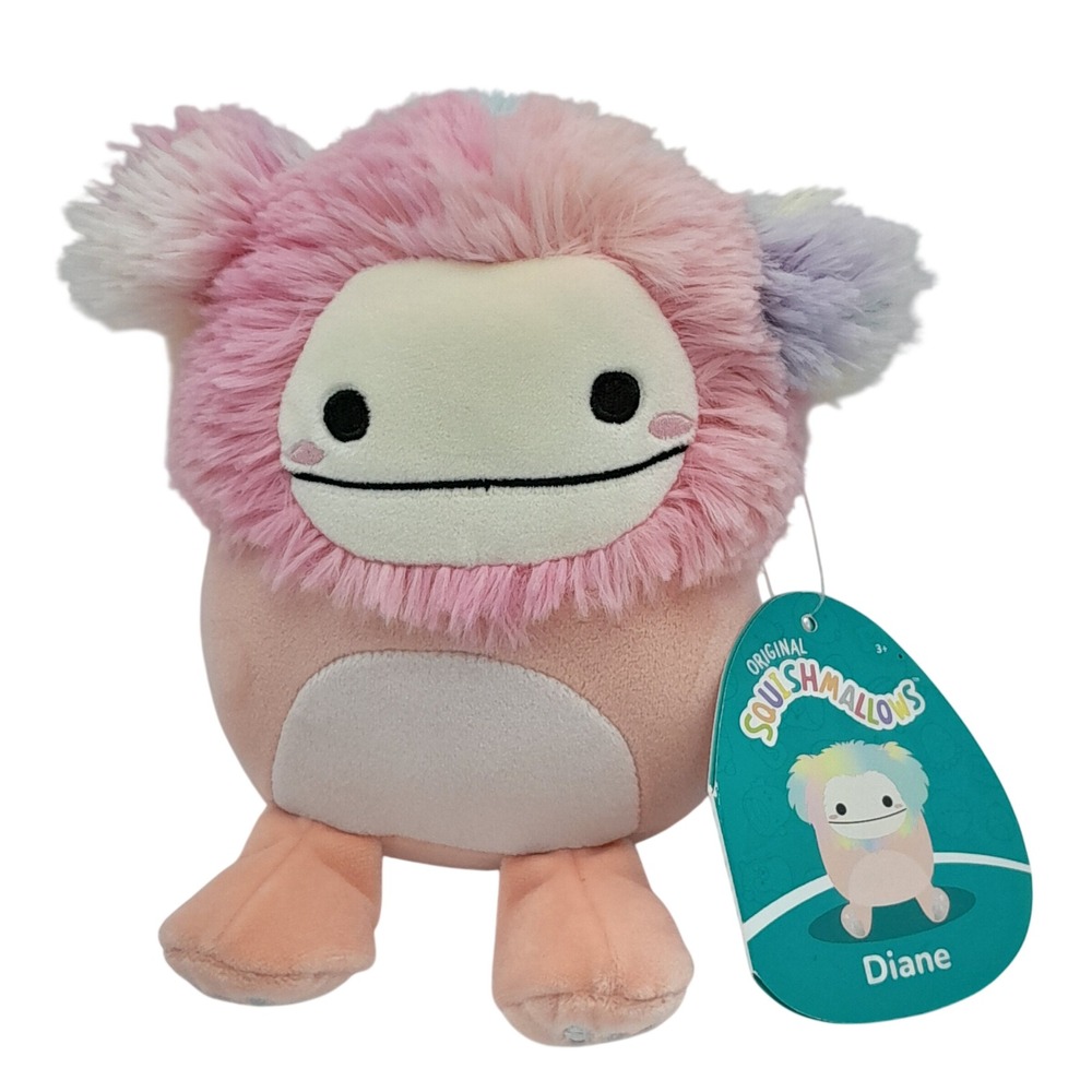 Squishmallows Diane the Bigfoot Rainbow 5 Inch Plush Toy Kellytoy NWT